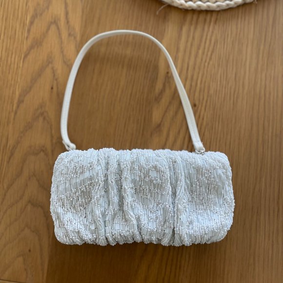 STAUD BEADED BEAN BAG CREAM SWIRL - Picture 9 of 11